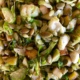 Hashed Brussels Sprouts with Tart Apples & Roasted Pumpkin Seeds