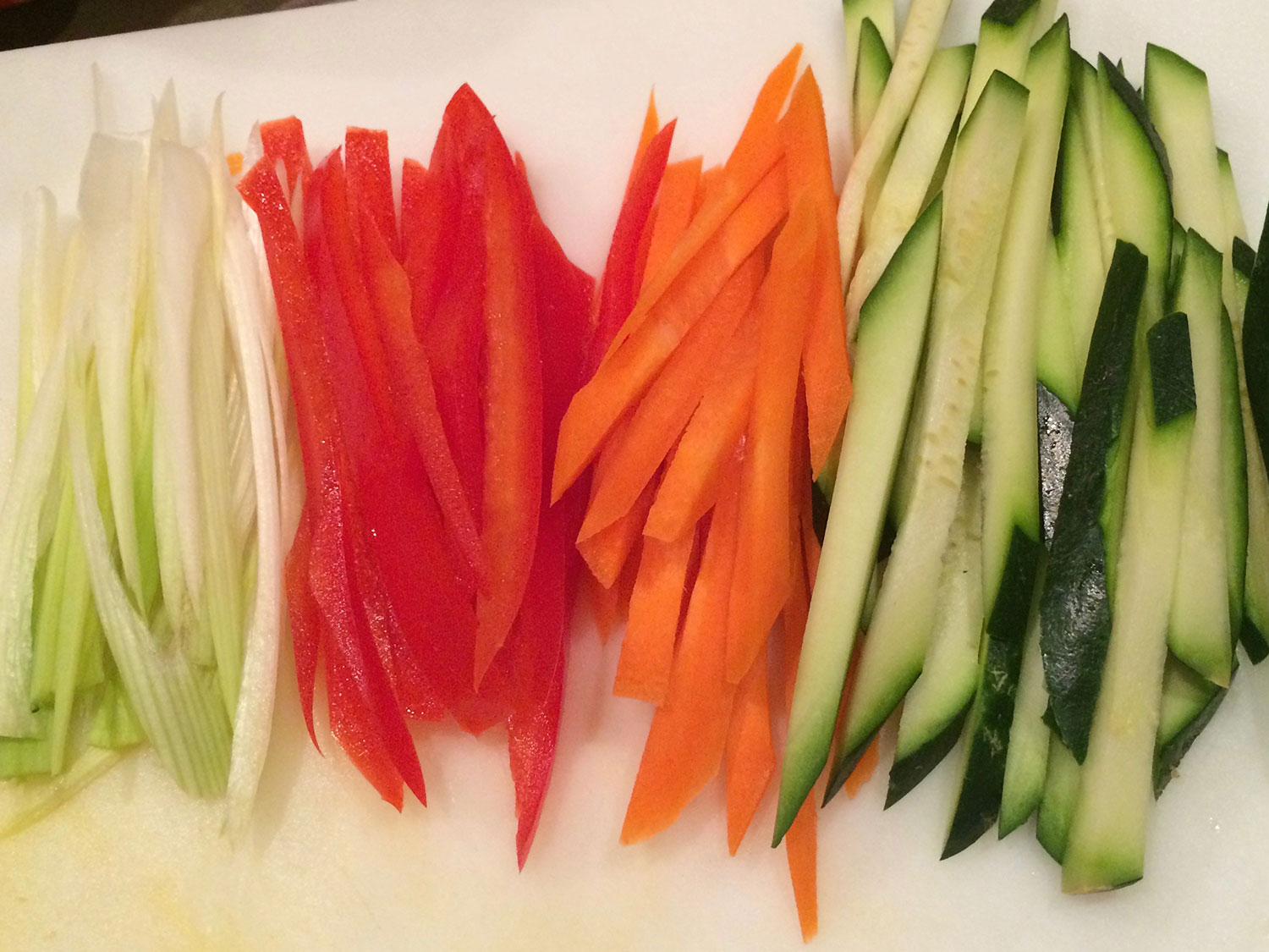 julienne vegetables