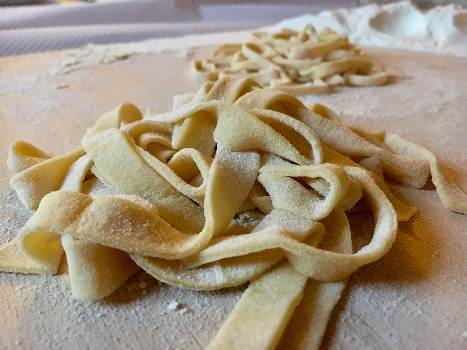 fresh Tagliatelle pasta