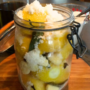 preserved lemon ingredients in jar