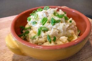 Mashed Roots with Scallions