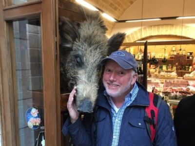 Chef Charlie with wild boar